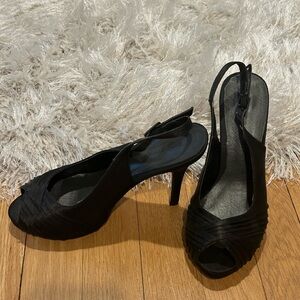 Elegant Black Women's Slingback Heels